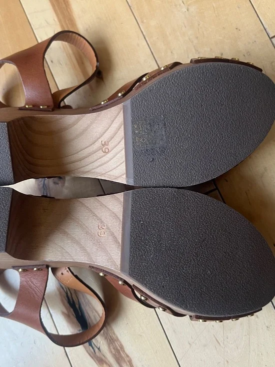 Sezane Isabelle clogs smooth camel size 8 - Picture 7 of 7